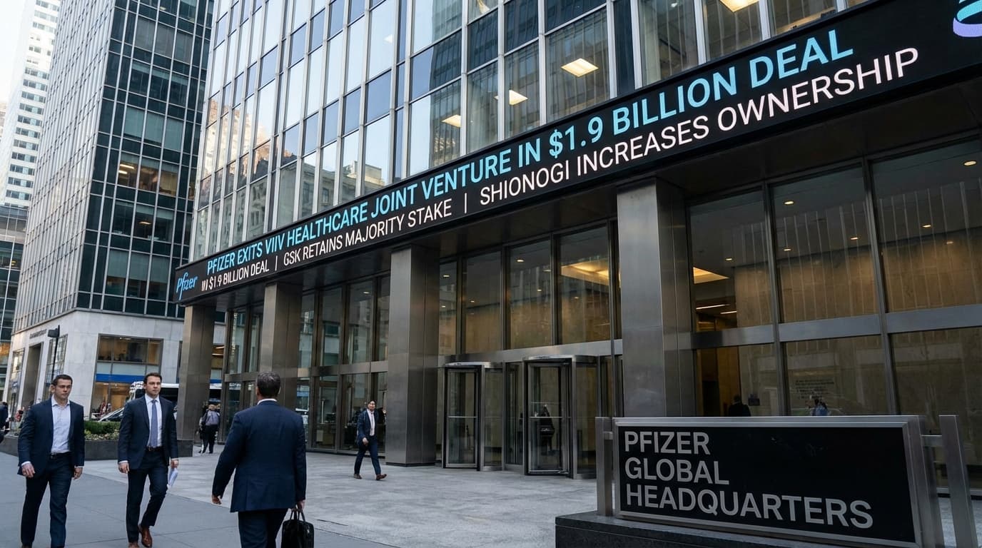 Pfizer Exits HIV Drug Venture, Pocketing $1.9 Billion as GSK Retains Majority Stake