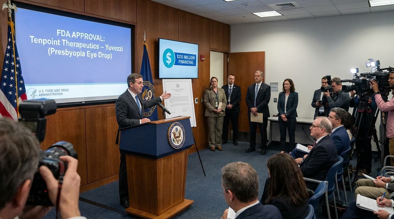 Tenpoint Therapeutics’ Presbyopia Eye Drop Receives FDA Approval, Unlocking $235M in Financing