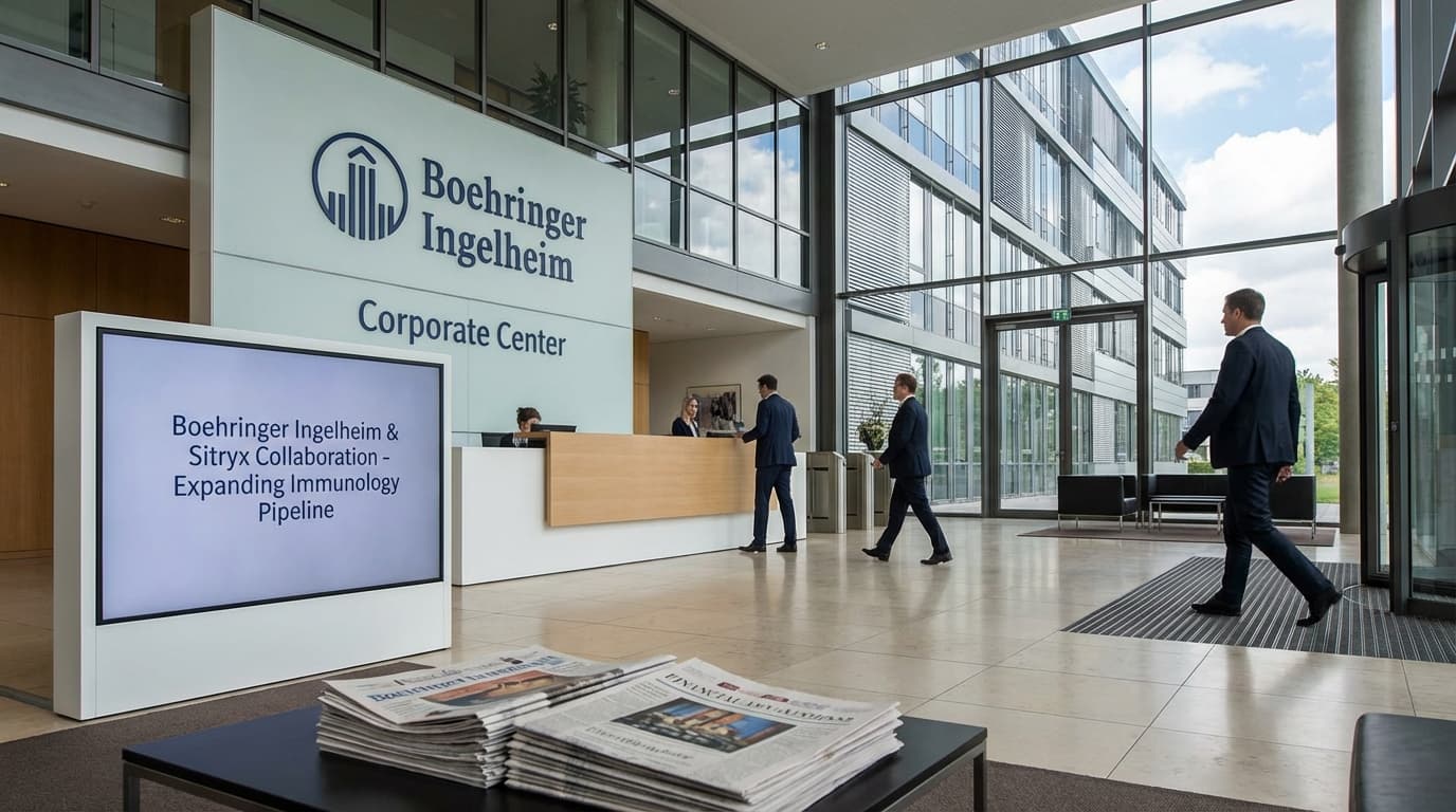 Boehringer Ingelheim Expands Immunology Pipeline with Sitryx Oral Small Molecules Collaboration